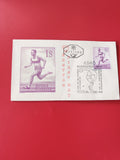 Enveloppe philatélie Autriche 1S athlétisme, cachet Ersttag, timbre sportif