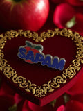 Pin's publicitaire SAPAM vintage années 80 logo pomme rétro