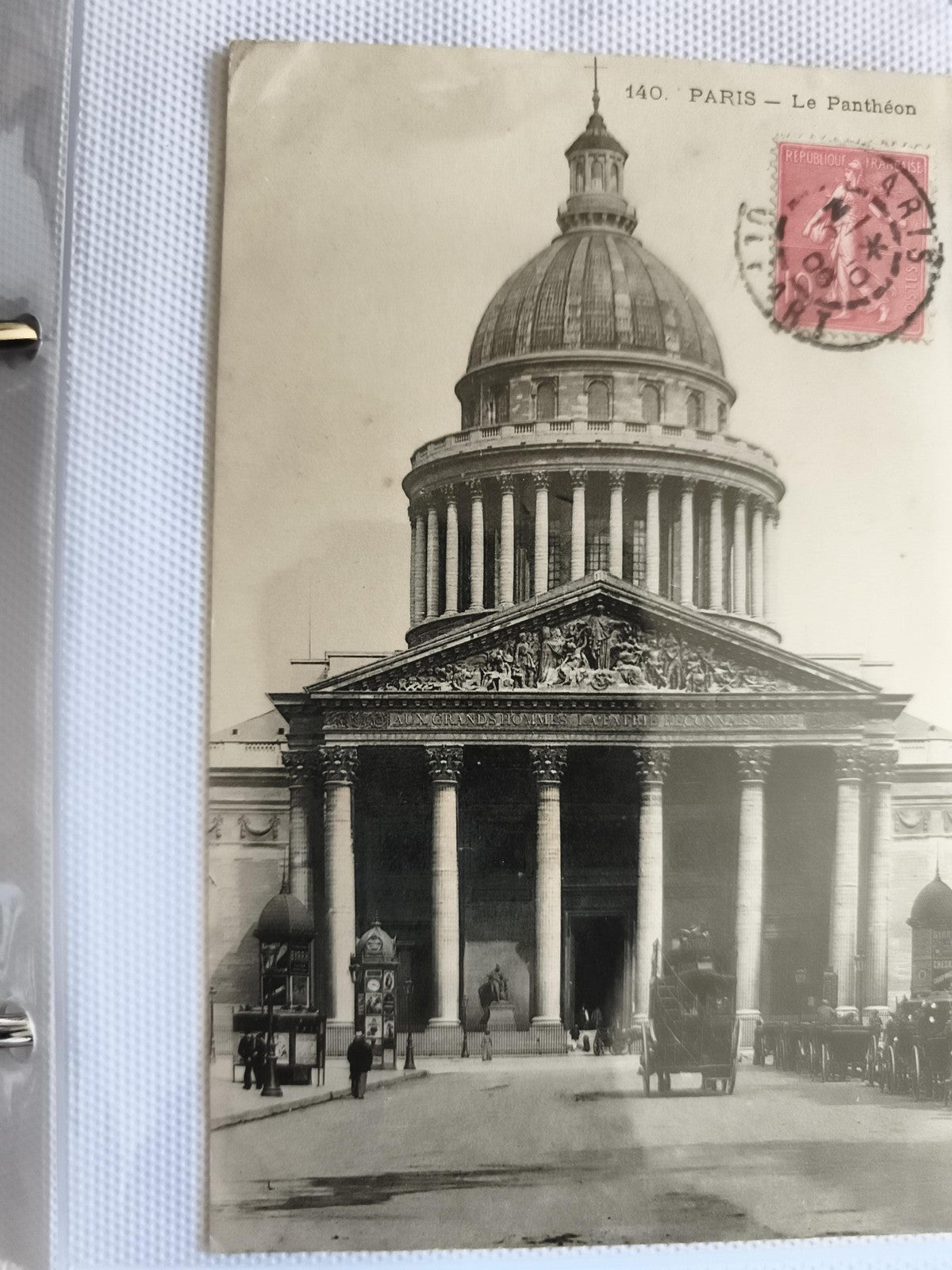 CPA Paris Le Panthéon carte postale ancienne timbre poste