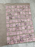 Gros lot timbres anciens Marianne 10c rose oblitérés, planche philatélie étude