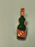 Vintage pin's bouteille GET publicitaire émaillé vert rouge collection rare