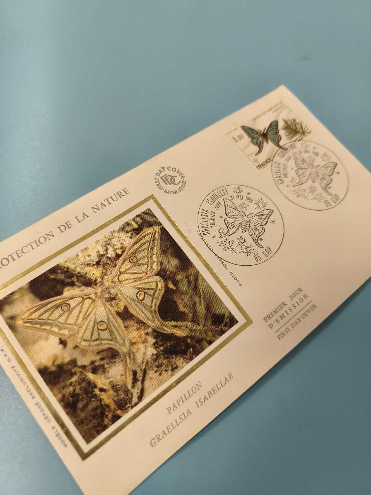 Enveloppe FDC premier jour Papillon Graellsia Isabelle timbre nature papillon
