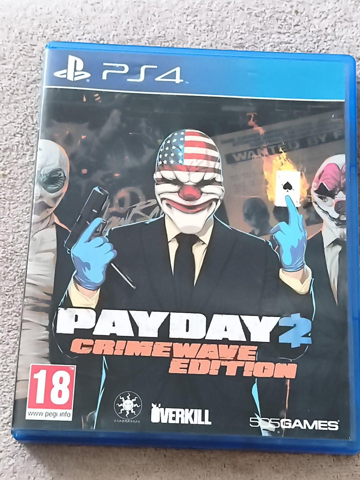Jeu PS4 Payday 2 Crimewave Edition PlayStation, boîte bleue, Overkill