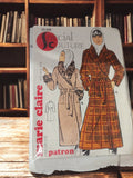 Rare patron couture vintage Marie Claire, manteau femme rétro, Spécial Couture
