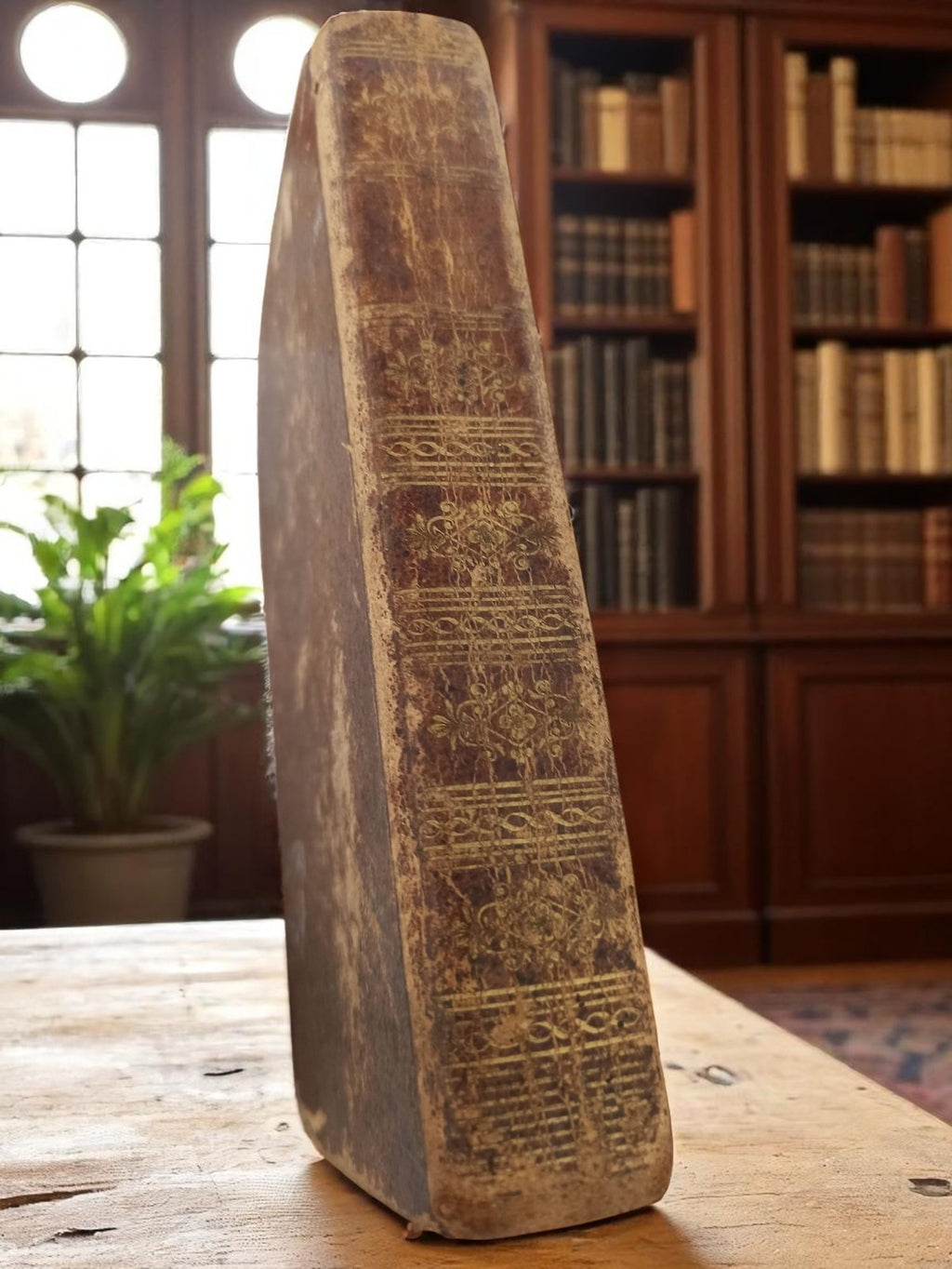 Livre ancien 1825 reliure brun patiné, "La Morale en Action" rare vintage