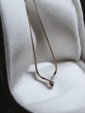 Collier ancien vintage doré pendentif V cœur élégant rétro fantaisie