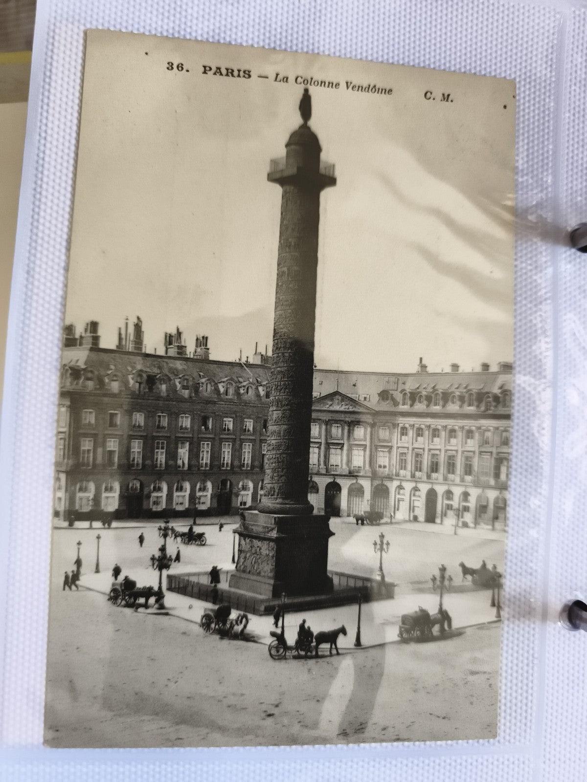 CPA Paris Colonne Vendôme C.M. carte postale ancienne photographie