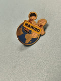 Vintage pin's HARIBO globe enfants, badge ancien collection publicité sucreries