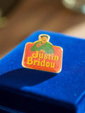 Pin's Justin Bridou publicitaire vintage édition limitée logo rétro