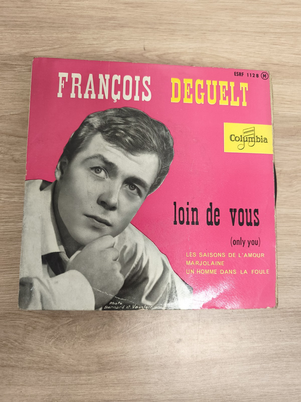 François Deguelt 45T Loin de vous Columbia pochette rose ESRF 1128 (Ref 4)