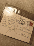 Carte postale philatélie oblitérée Iserlohn 1965 écriture manuscrite Paris (Ref