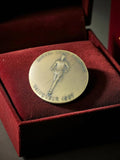 Médaille marathon vainqueur 1987 vintage, Michel Lelut, course à pied rétro