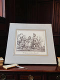 Gravure ancienne Costumes de la Moselle 1838, art vintage rétro déco