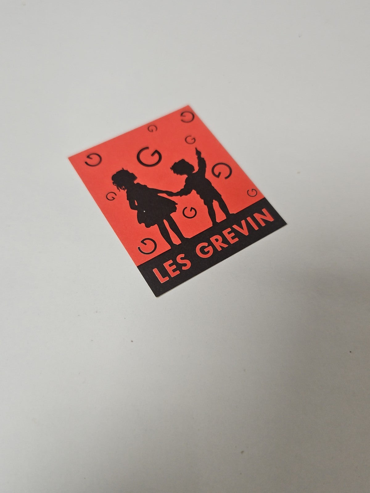 Ancien autocollant Les Grévin grand format rétro, décoration collection vintage