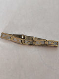 Bracelet rétro ancien en métal doré, bijou vintage élégant pour collectionneur