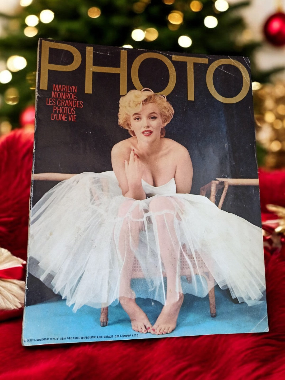 Magazine PHOTO Marilyn Monroe Vintage 1974 couverture couleur rare