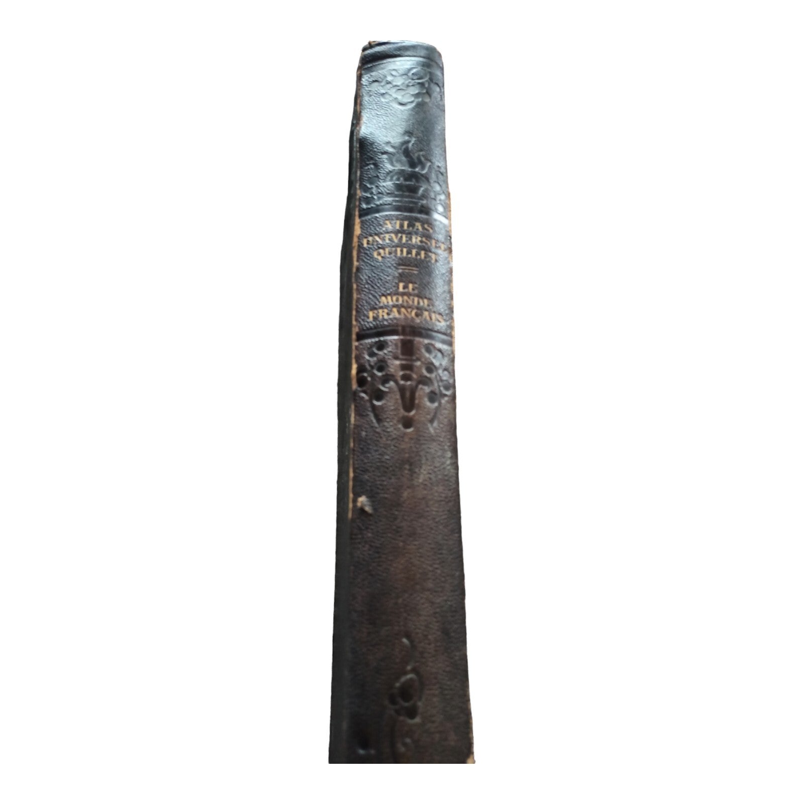Atlas Universel Quillet relié relief noir France géographie cartographique