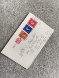 Lettre affranchie timbres Royaume-Uni Elizabeth II Edinburgh poste philatélie