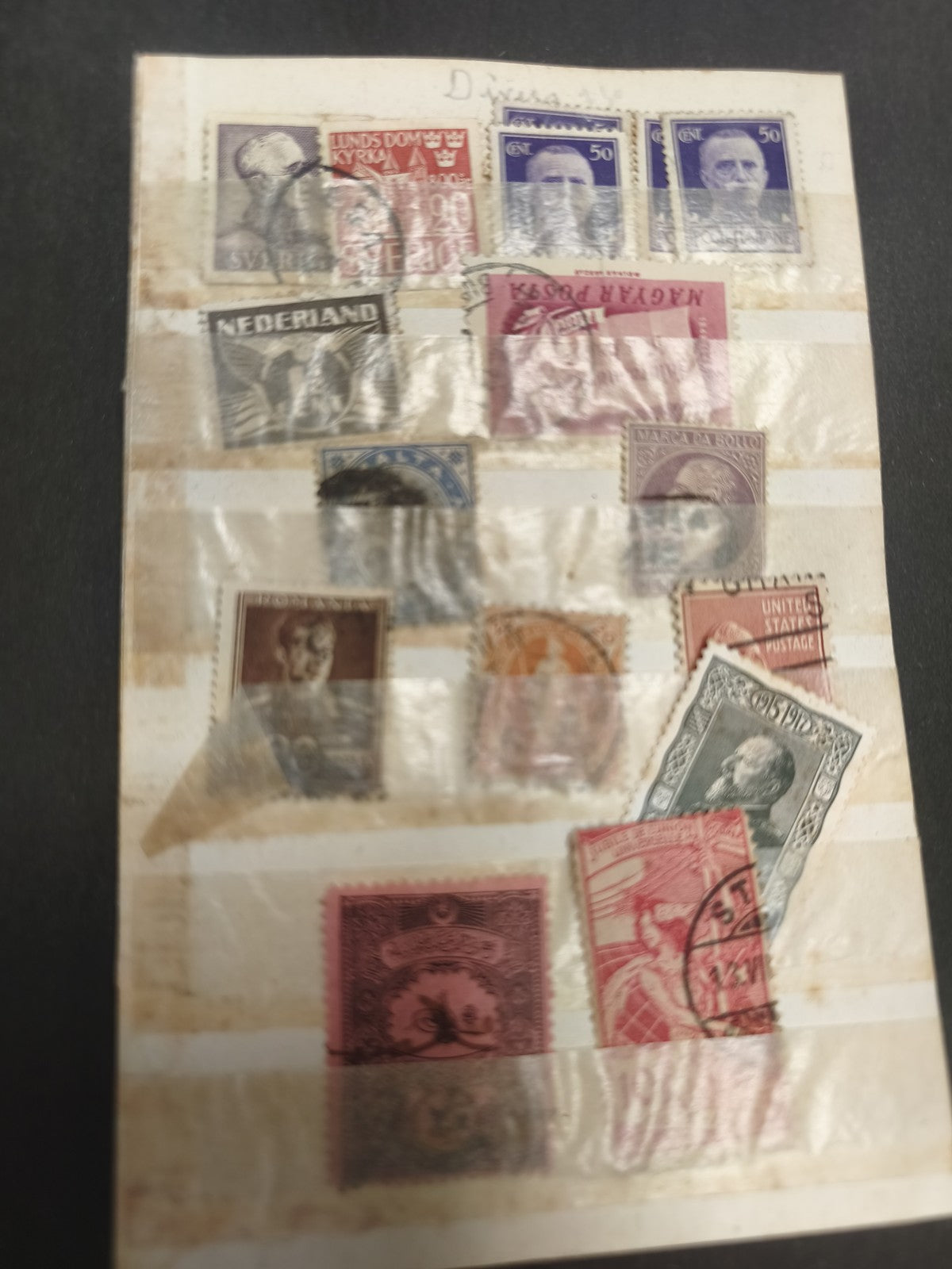 Lot timbres poste mondiaux oblitérés Europe USA anciennes séries philatélie