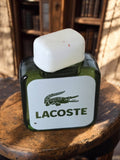 Miniature parfum Lacoste vintage flacon rétro vert logo crocodile ancien