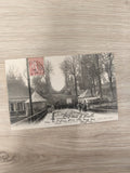 Ancienne carte postale CPA Longwy Porte de France animée timbre oblitéré