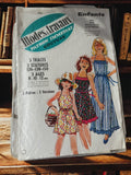 Patron couture vintage Modes & Travaux enfant 3907, robe bain-de-soleil, années