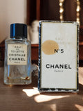 Miniature parfum Chanel Paris vintage, Cristalle & N°5, flacon ancien collection