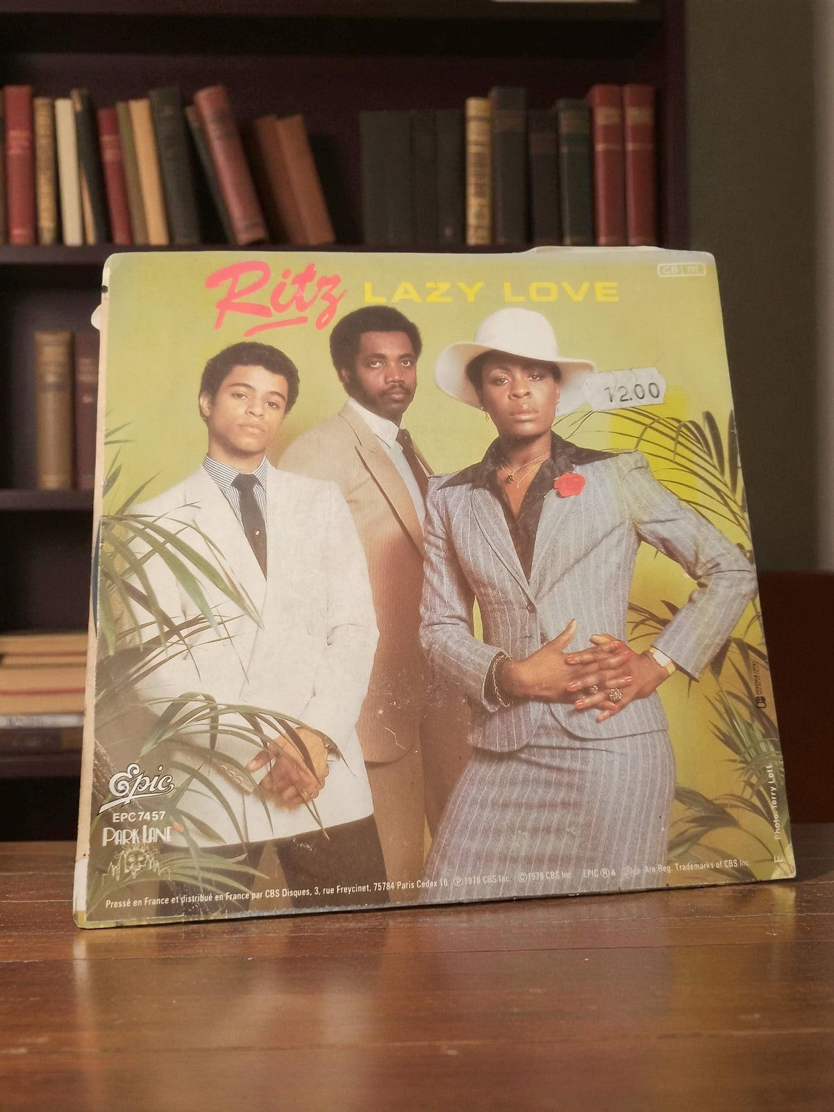 Disque vinyle 45 tours Ritz Lazy Love vintage pochette années 70 rétro Epic