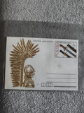 Carte postale Pologne Hussard timbre sabres XVIIe POLSKA philatélie (Ref 27)