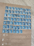 Gros lot timbres anciens Marianne bleus oblitérés planche philatélie étude