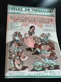 Partition Blanche-Neige et les Sept Nains Disney Éditions Salabert Paris illustr