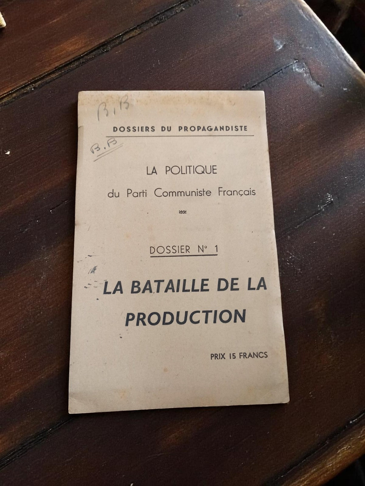 Livret propagande Parti Communiste Français vintage dossier école 1950s