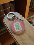Porte-clés ancien BP Energol rond transparent vintage rétro pub auto essence