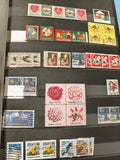 Lot anciens timbres USA oblitérés thématique Noël fleurs oiseaux vintage