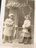 Carte postale ancienne Nouvel An enfants neige Allemagne CPA photo vintage
