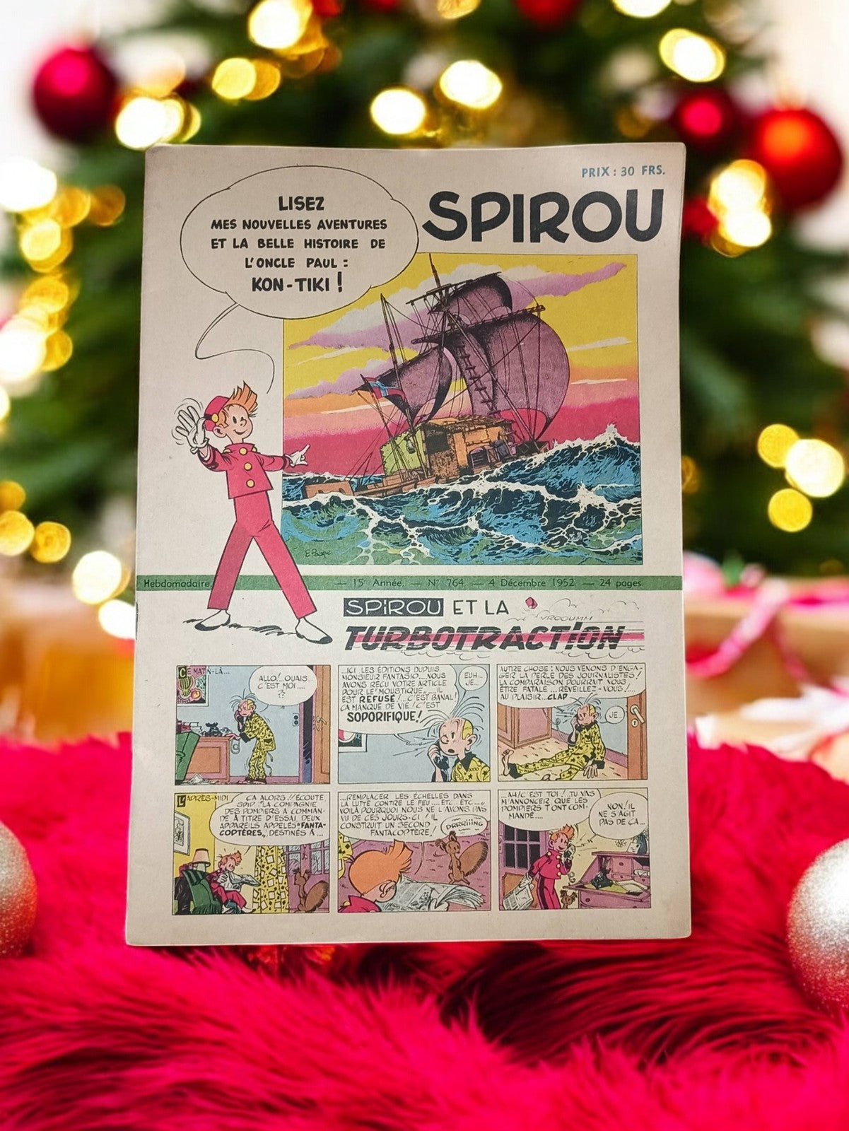 Magazine Spirou n°764 1952 vintage BD hebdomadaire édition collector