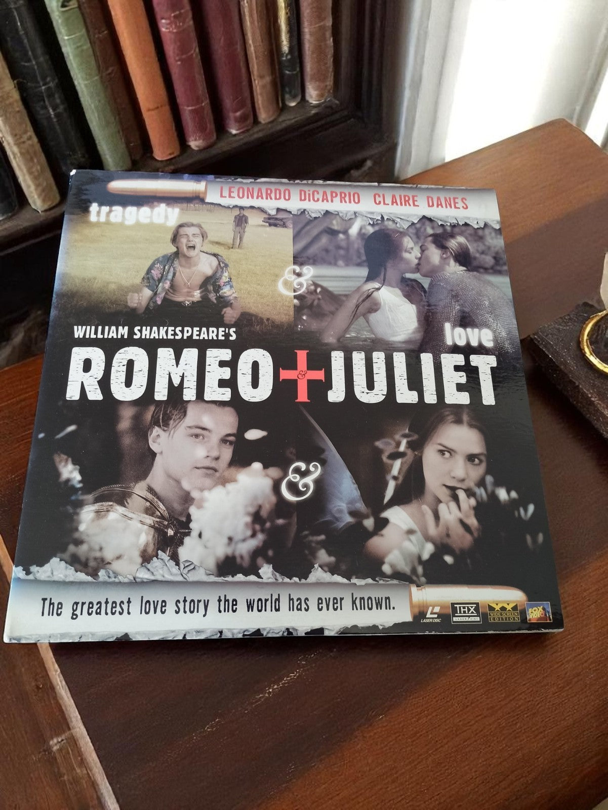 Laserdisc Romeo + Juliet Baz Luhrmann vintage, film, Leonardo DiCaprio, THX