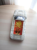 Briquet ancien voiture vintage blanc motif floral déco rétro non testé