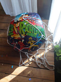Ballon vintage Power Rangers années 90, motif Morphin, filet inclus