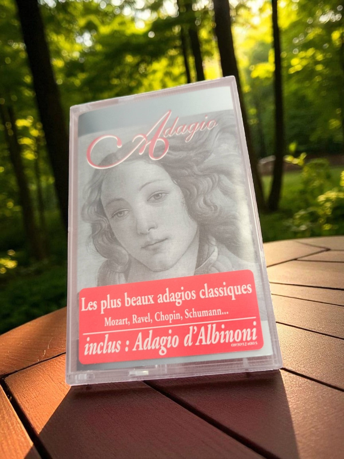 Cassette audio Adagio classique vintage années 80 K7 rétro Mozart Albinoni