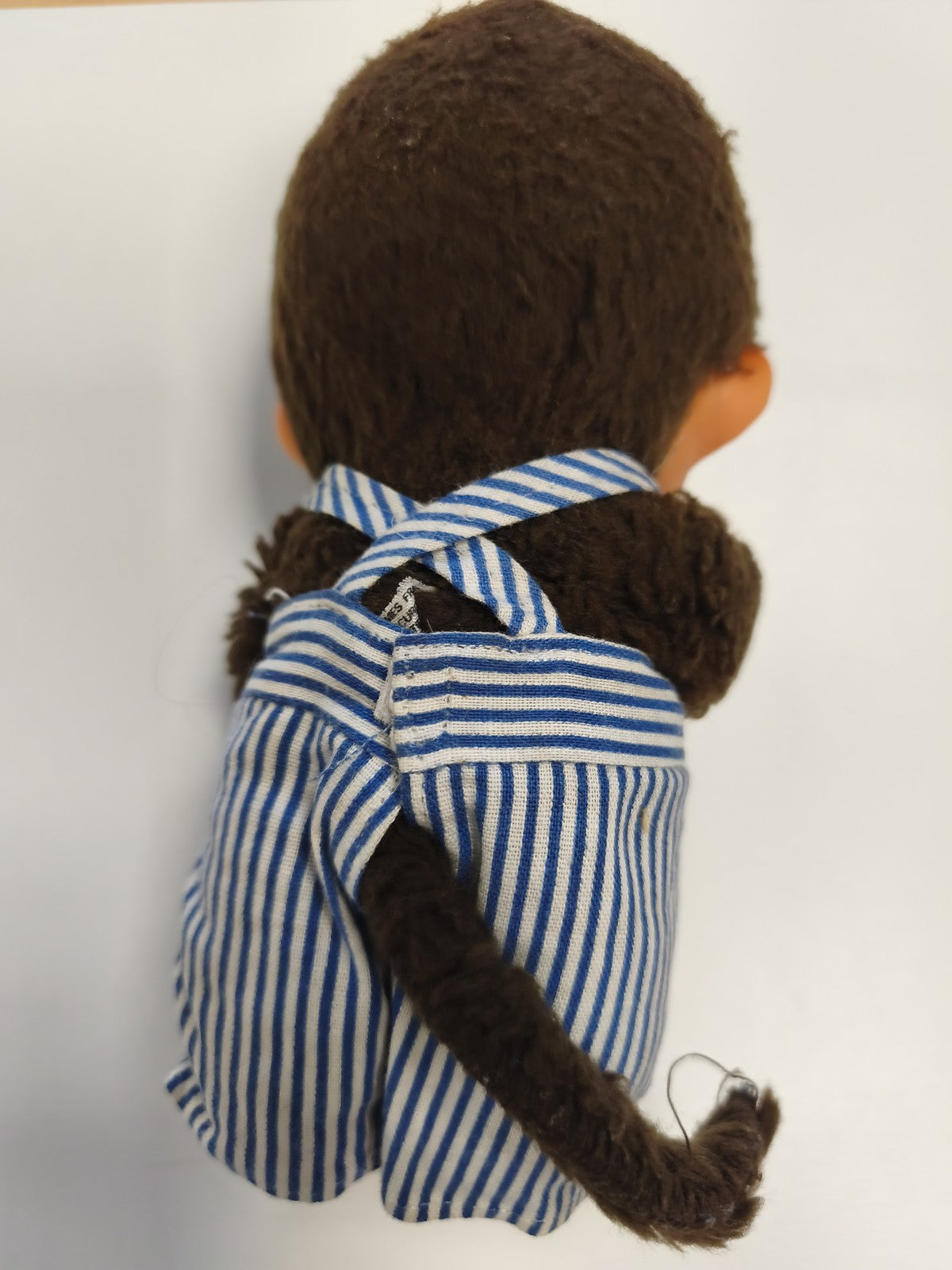 Peluche vintage Kiki ancien AJENA SEKIGUCHI salopette rayée casquette collection