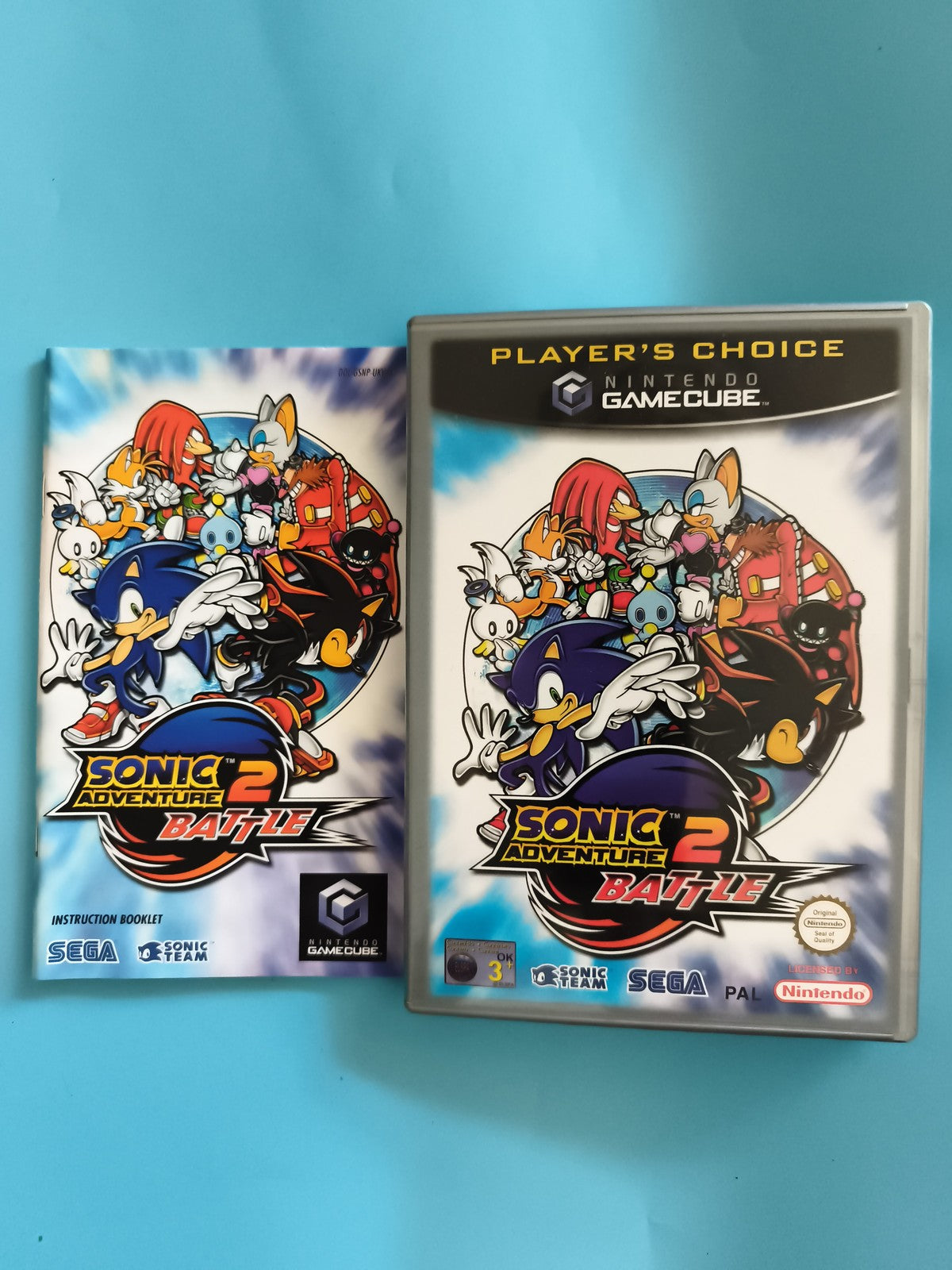 Boîtier + notice Sonic Adventure 2 Battle Gamecube SEGA Nintendo PAL