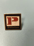 Pin's vintage Philbrico carré émaillé rouge et noir collection rétro (Ref 16)