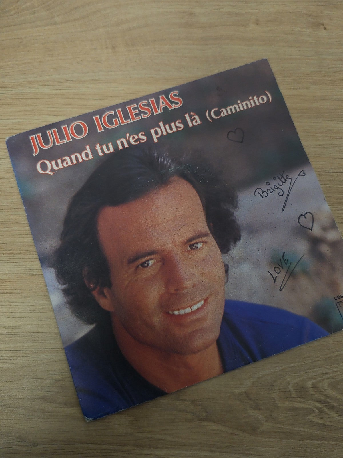 Vinyle 45 tours ancien rétro Julio Iglesias disque collector vintage chanson fra