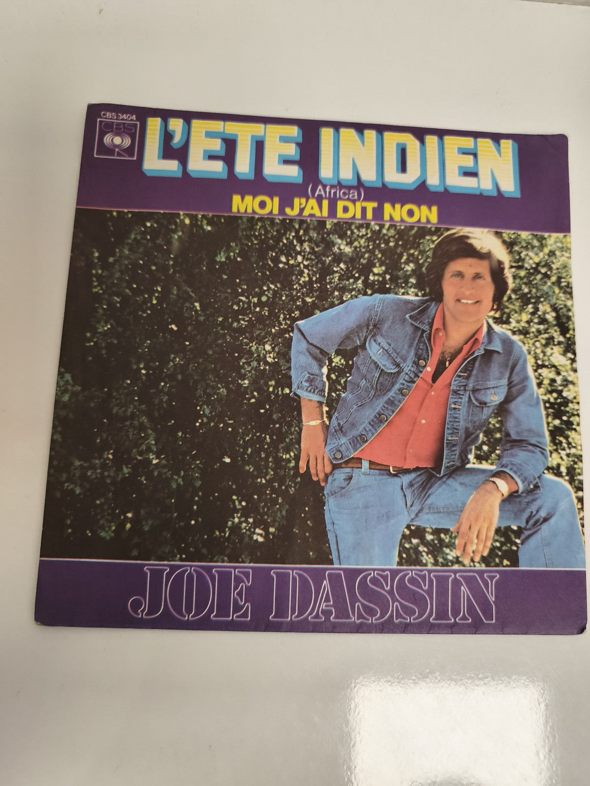 Vinyle 45 tours Joe Dassin L'été Indien CBS 3444 pochette couleur