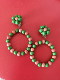 Paire de boucles d?oreilles vintage ancienne rétro collection bijoux femme