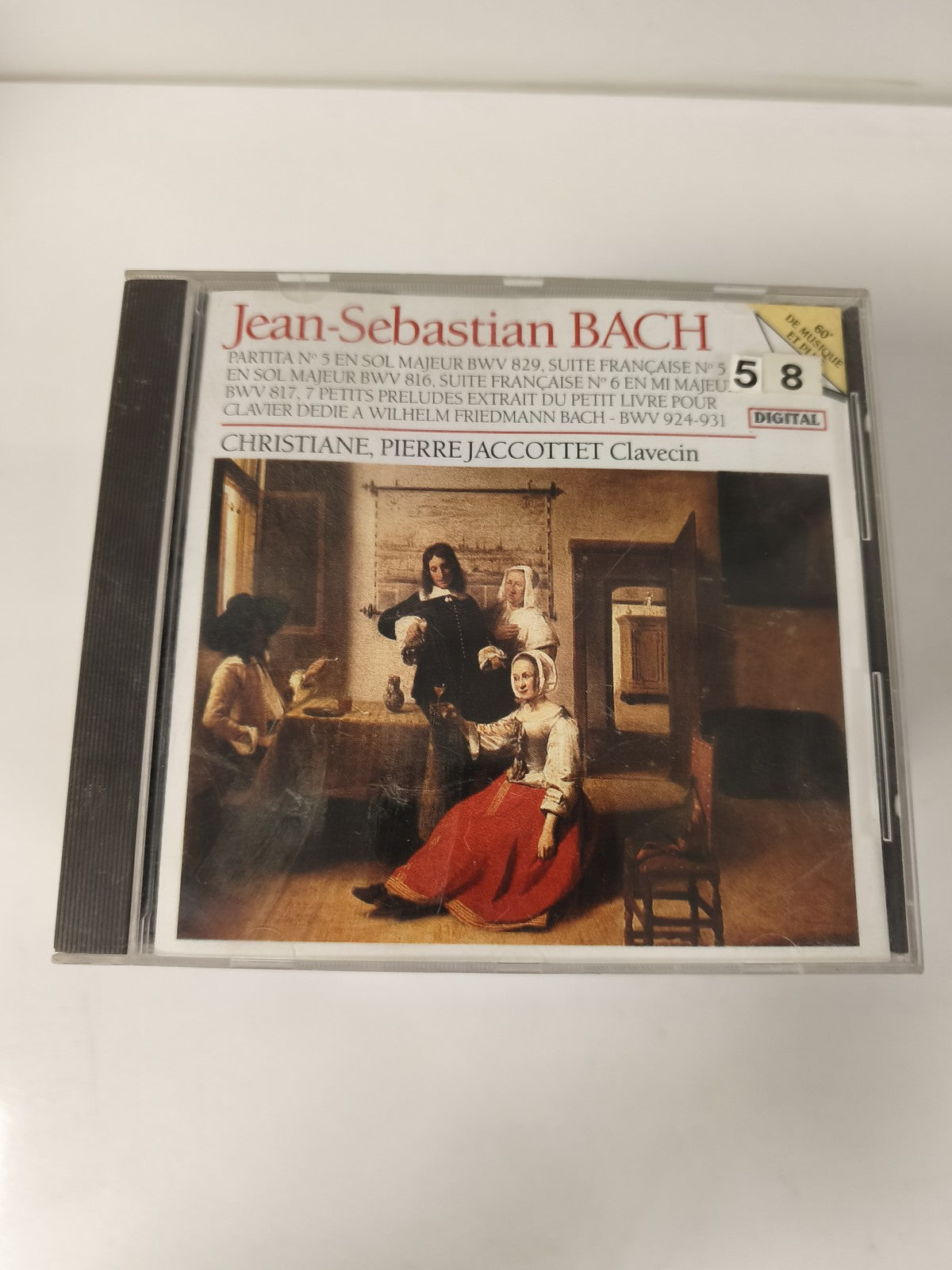CD Jean-Sebastian Bach Partitas Suites Françaises Jaccottet Clavecin BWV 829 816