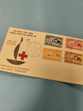 Ancienne enveloppe FDC Vietnam Croix-Rouge 1963, timbres oblitérés collection