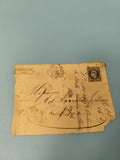 Ancienne enveloppe philatélie timbre Cérès Paris XIXe collection vintage