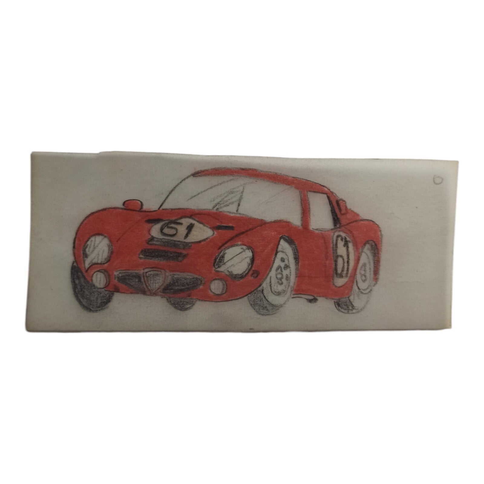 Dessin original voiture de course Dinky Toys sur calque, projet Scalextric